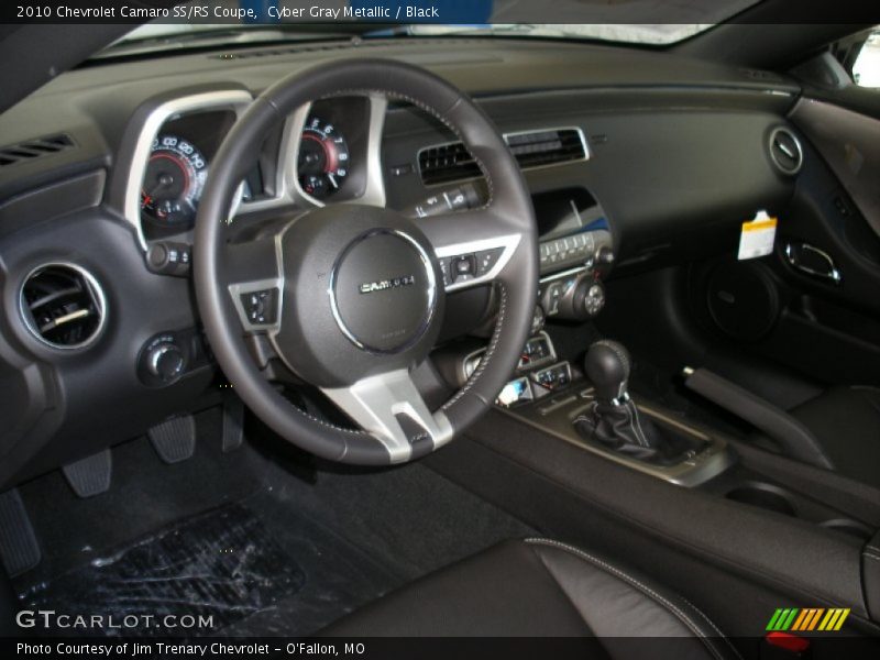 Cyber Gray Metallic / Black 2010 Chevrolet Camaro SS/RS Coupe