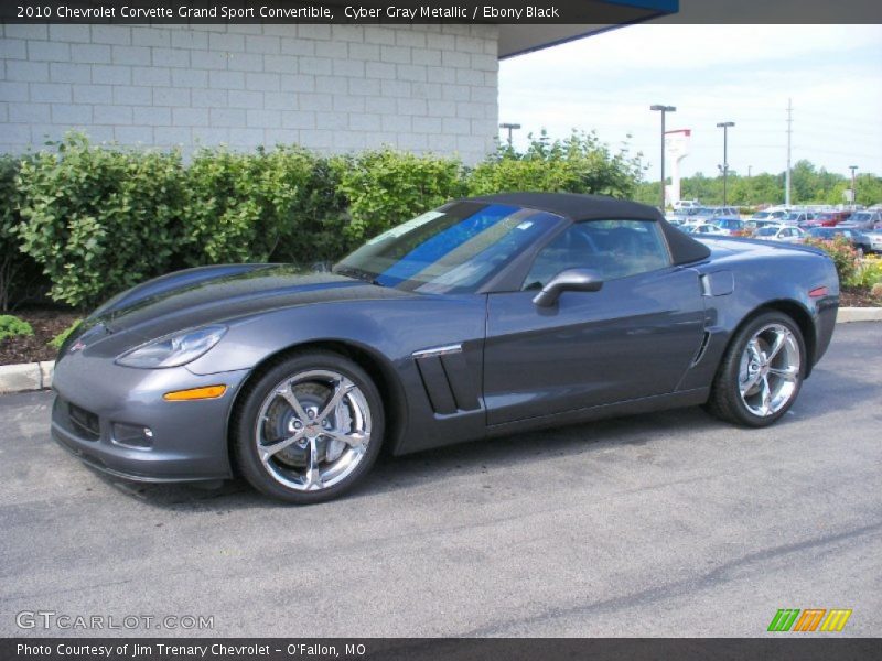 Cyber Gray Metallic / Ebony Black 2010 Chevrolet Corvette Grand Sport Convertible