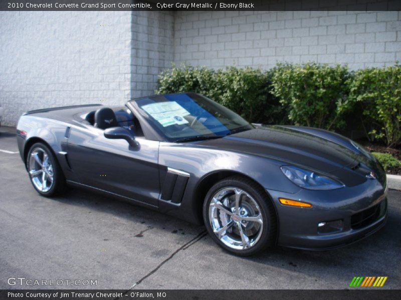 Cyber Gray Metallic / Ebony Black 2010 Chevrolet Corvette Grand Sport Convertible