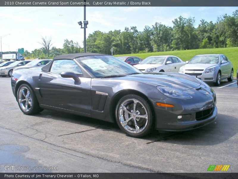 Cyber Gray Metallic / Ebony Black 2010 Chevrolet Corvette Grand Sport Convertible