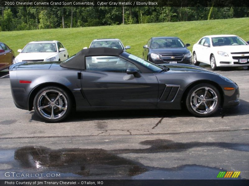 Cyber Gray Metallic / Ebony Black 2010 Chevrolet Corvette Grand Sport Convertible