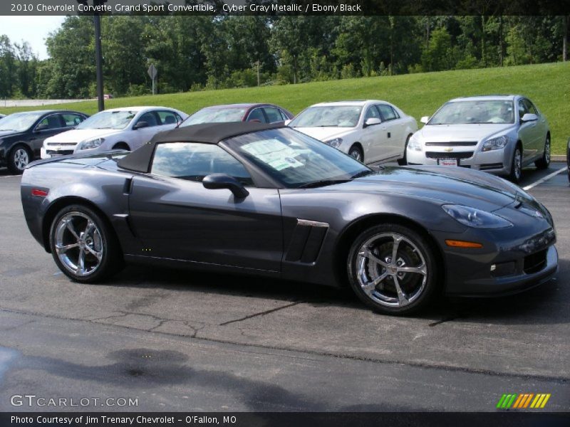 Cyber Gray Metallic / Ebony Black 2010 Chevrolet Corvette Grand Sport Convertible