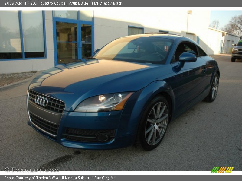 Aruba Blue Pearl Effect / Black 2009 Audi TT 2.0T quattro Coupe