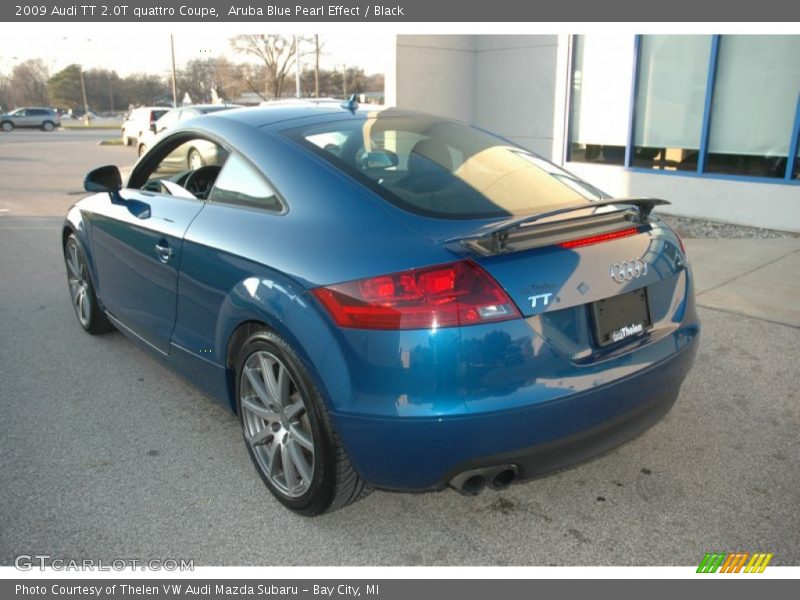 Aruba Blue Pearl Effect / Black 2009 Audi TT 2.0T quattro Coupe