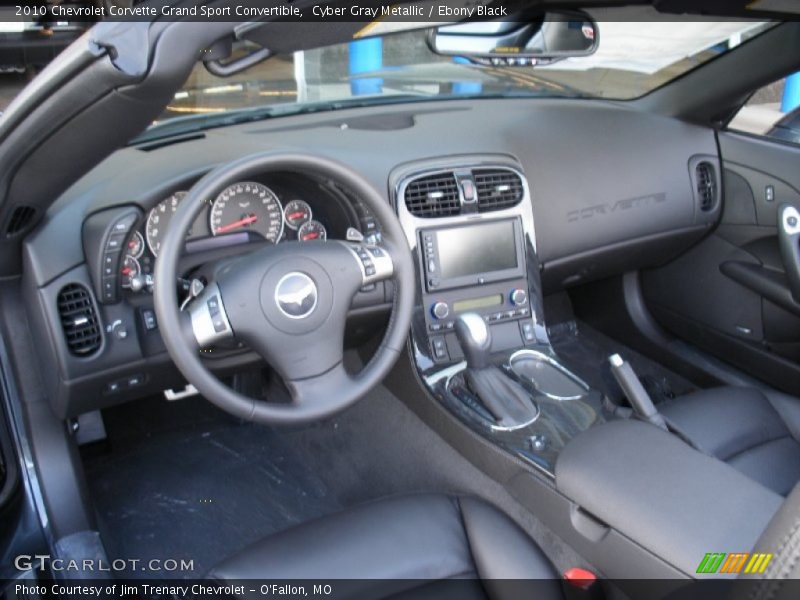 Ebony Black Interior - 2010 Corvette Grand Sport Convertible 