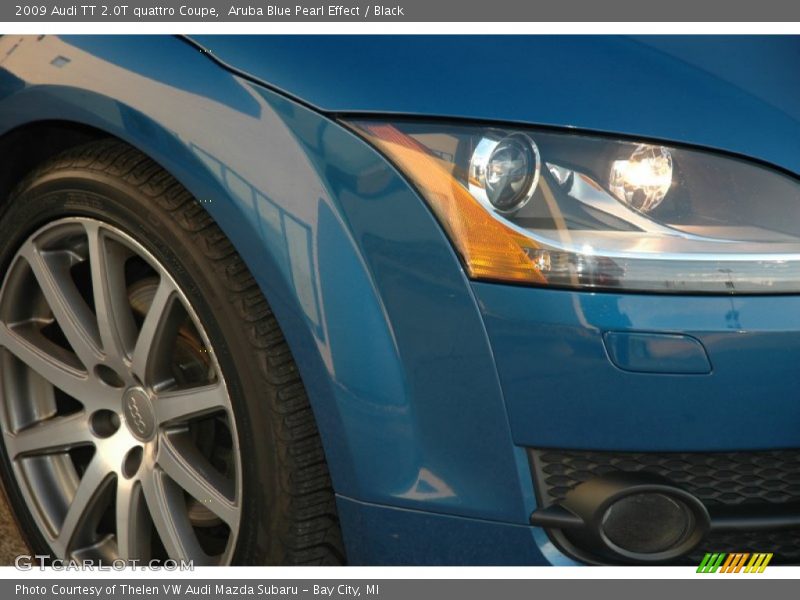 Aruba Blue Pearl Effect / Black 2009 Audi TT 2.0T quattro Coupe