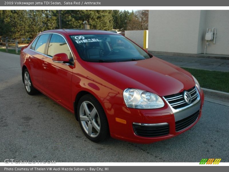 Salsa Red / Anthracite 2009 Volkswagen Jetta TDI Sedan