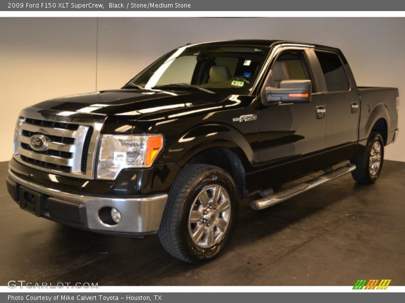 Black / Stone/Medium Stone 2009 Ford F150 XLT SuperCrew