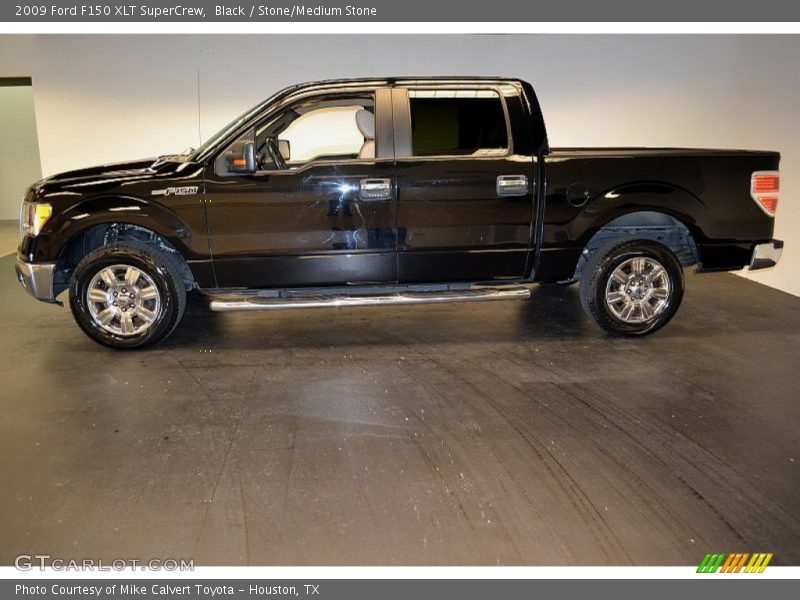 Black / Stone/Medium Stone 2009 Ford F150 XLT SuperCrew