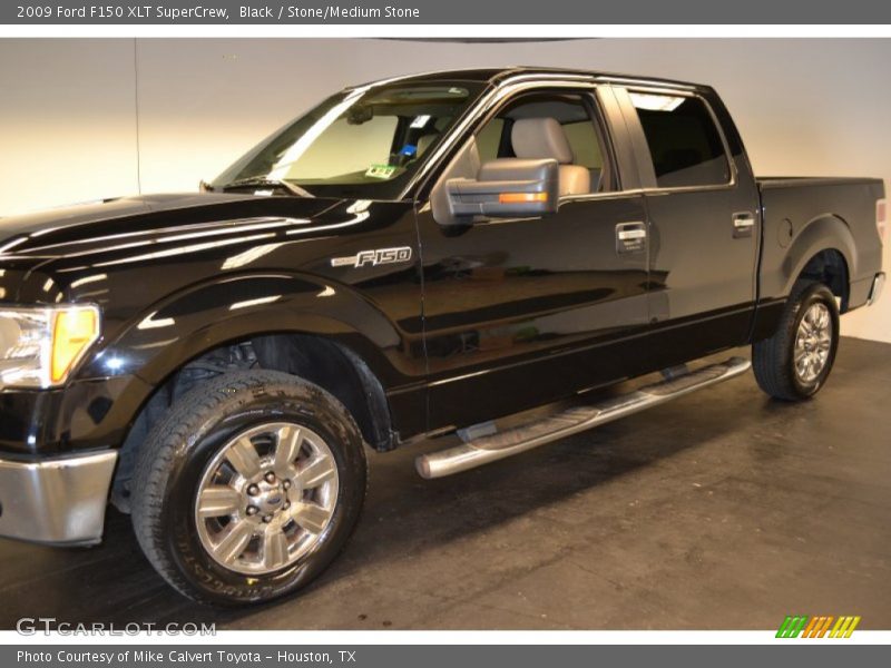 Black / Stone/Medium Stone 2009 Ford F150 XLT SuperCrew