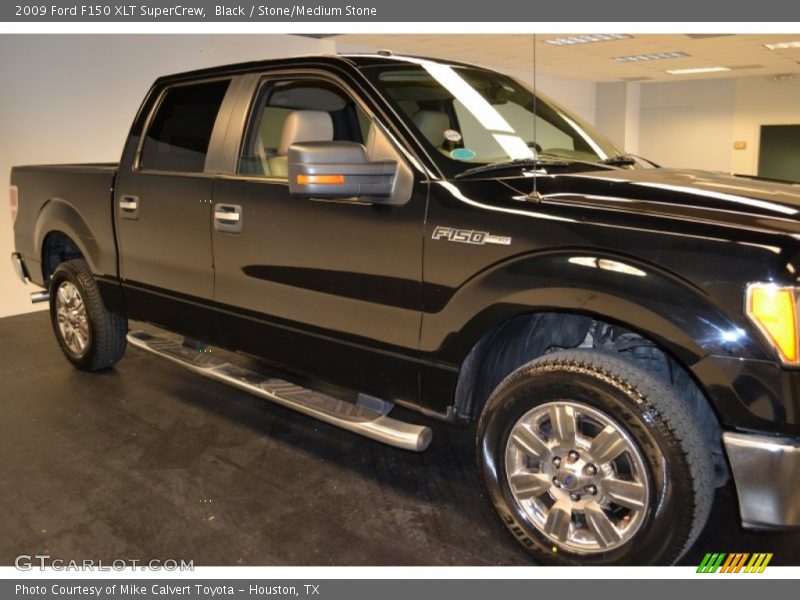 Black / Stone/Medium Stone 2009 Ford F150 XLT SuperCrew