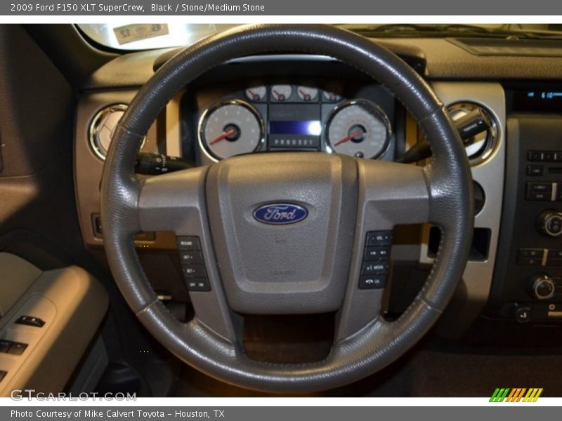 Black / Stone/Medium Stone 2009 Ford F150 XLT SuperCrew