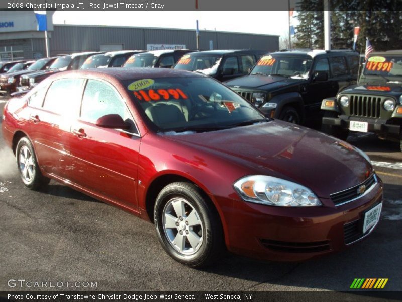 Red Jewel Tintcoat / Gray 2008 Chevrolet Impala LT