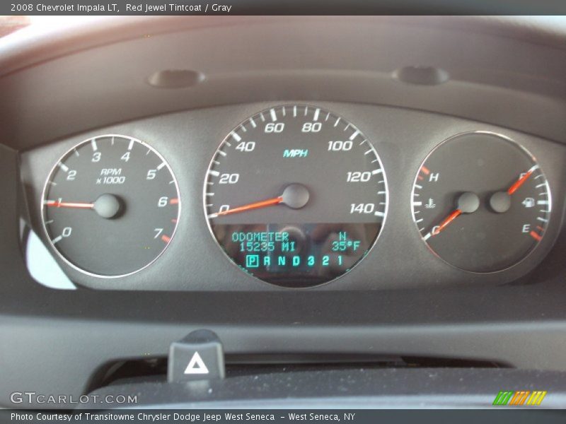 Red Jewel Tintcoat / Gray 2008 Chevrolet Impala LT