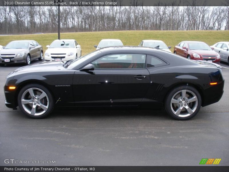 Black / Black/Inferno Orange 2010 Chevrolet Camaro SS/RS Coupe