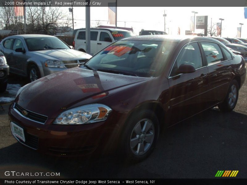 Red Jewel Tintcoat / Gray 2008 Chevrolet Impala LT