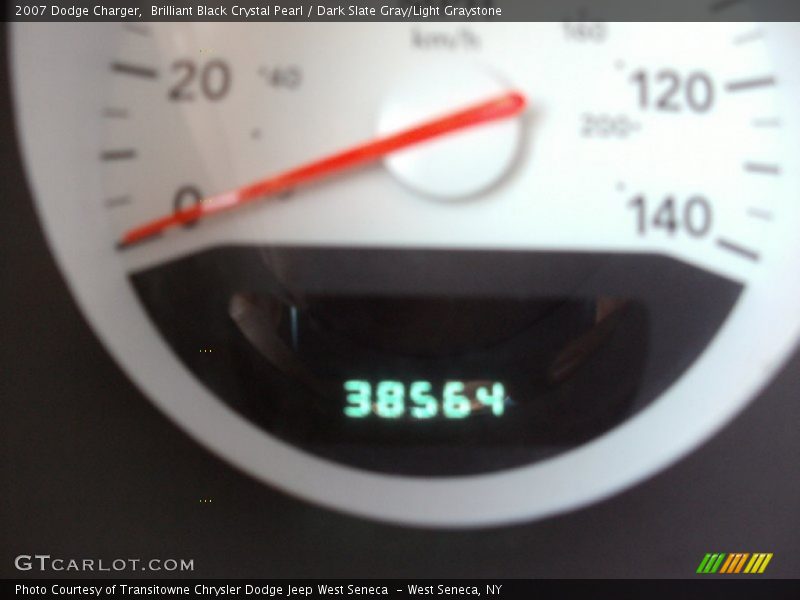Brilliant Black Crystal Pearl / Dark Slate Gray/Light Graystone 2007 Dodge Charger
