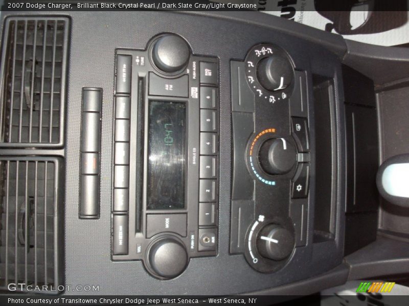 Brilliant Black Crystal Pearl / Dark Slate Gray/Light Graystone 2007 Dodge Charger
