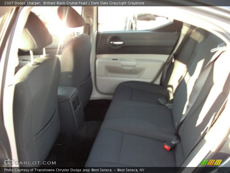 Brilliant Black Crystal Pearl / Dark Slate Gray/Light Graystone 2007 Dodge Charger