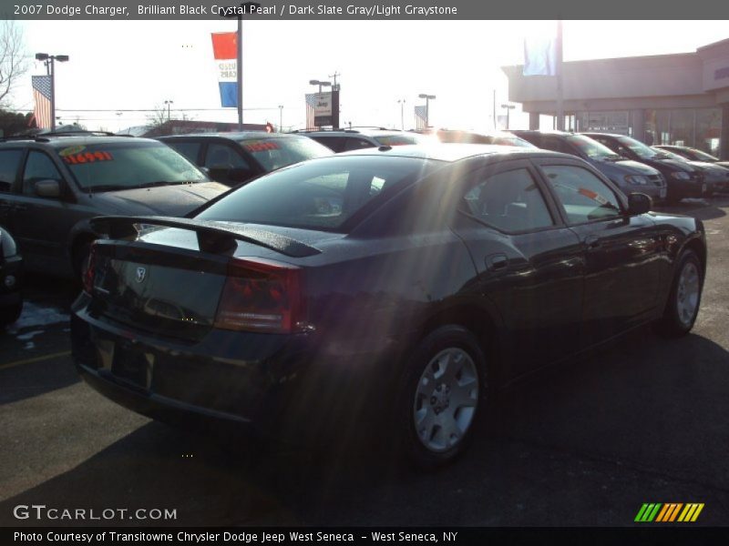 Brilliant Black Crystal Pearl / Dark Slate Gray/Light Graystone 2007 Dodge Charger
