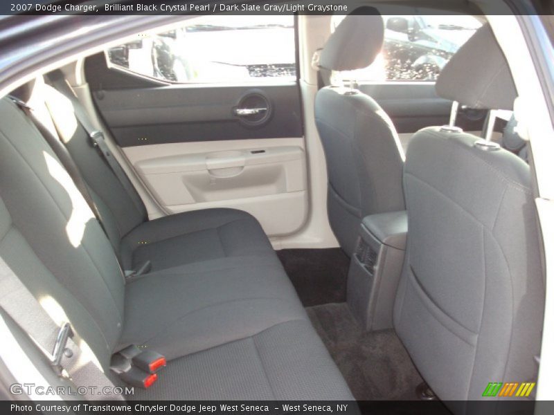 Brilliant Black Crystal Pearl / Dark Slate Gray/Light Graystone 2007 Dodge Charger