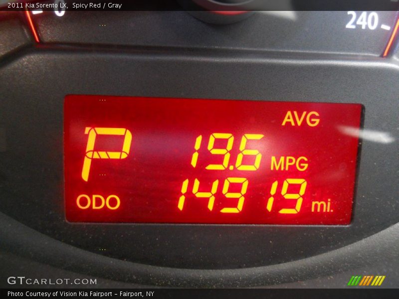 Spicy Red / Gray 2011 Kia Sorento LX
