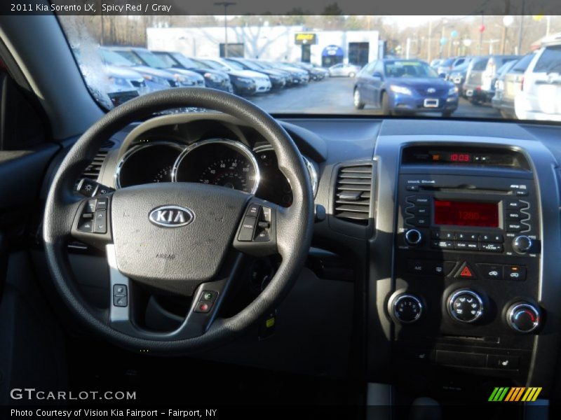 Spicy Red / Gray 2011 Kia Sorento LX