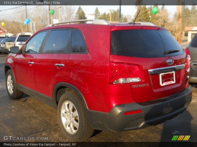 Spicy Red / Gray 2011 Kia Sorento LX