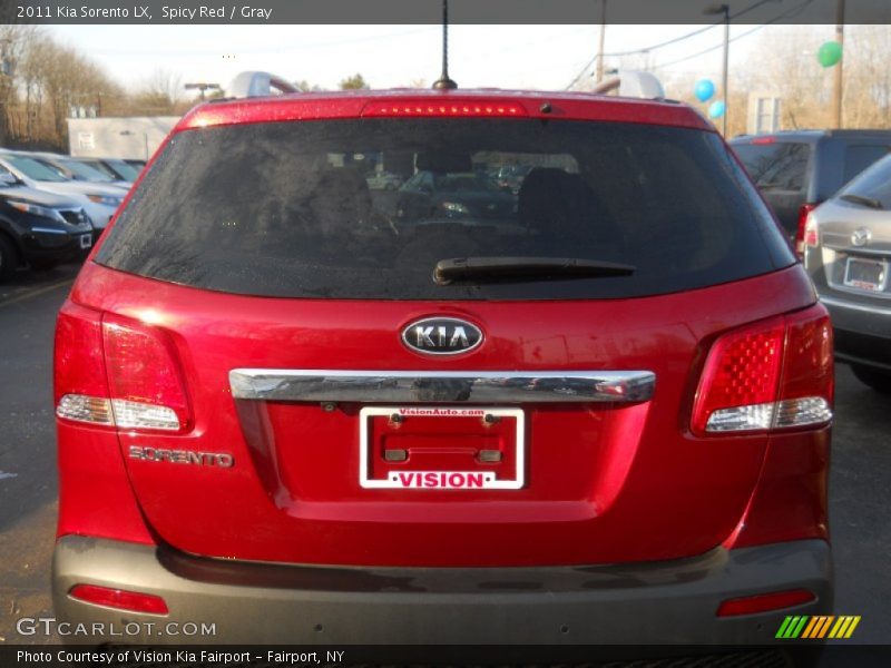 Spicy Red / Gray 2011 Kia Sorento LX