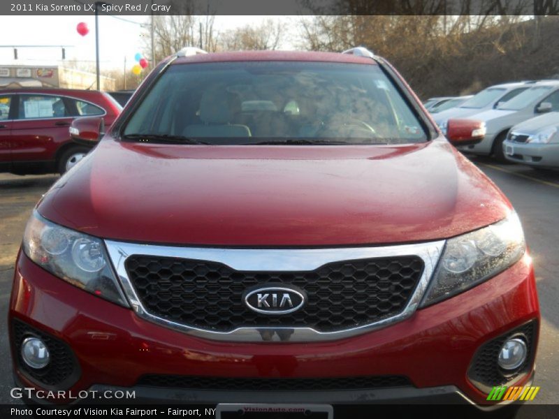 Spicy Red / Gray 2011 Kia Sorento LX
