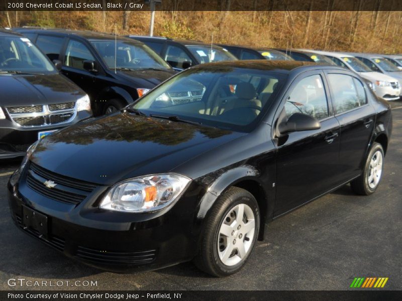 Black / Gray 2008 Chevrolet Cobalt LS Sedan
