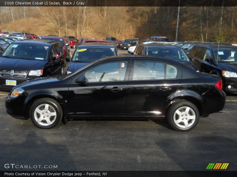 Black / Gray 2008 Chevrolet Cobalt LS Sedan