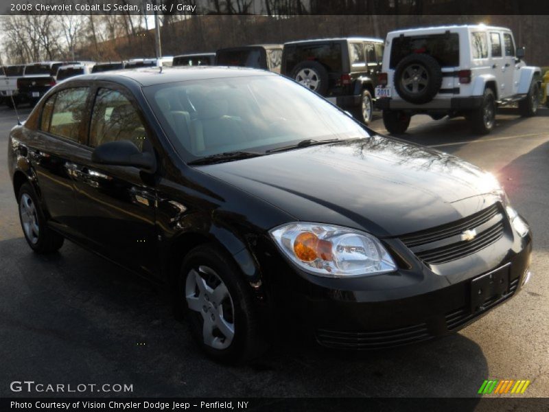 Black / Gray 2008 Chevrolet Cobalt LS Sedan