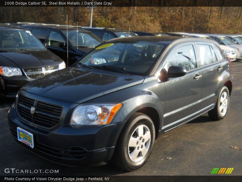 Steel Blue Metallic / Dark Slate Gray 2008 Dodge Caliber SE