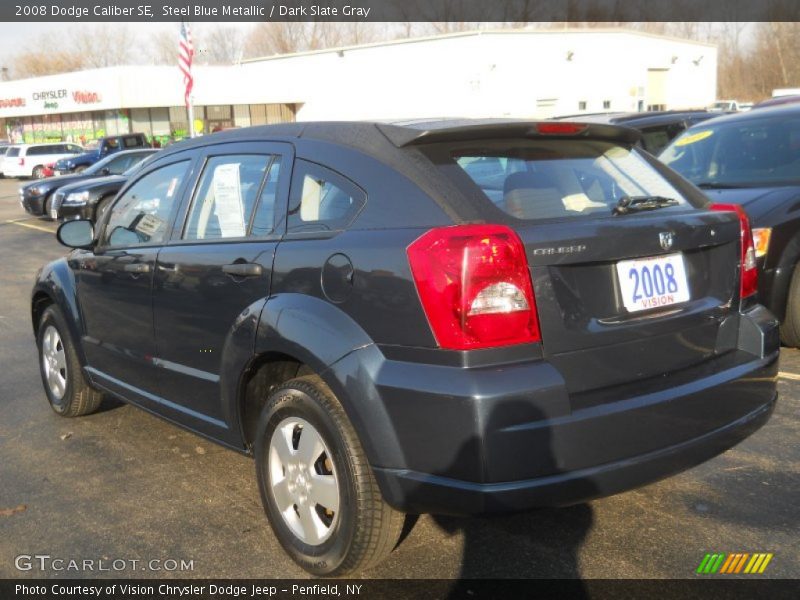 Steel Blue Metallic / Dark Slate Gray 2008 Dodge Caliber SE