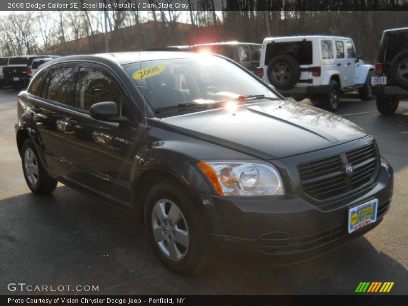 Steel Blue Metallic / Dark Slate Gray 2008 Dodge Caliber SE