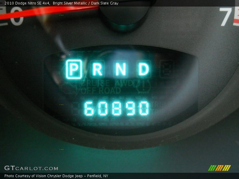 Bright Silver Metallic / Dark Slate Gray 2010 Dodge Nitro SE 4x4