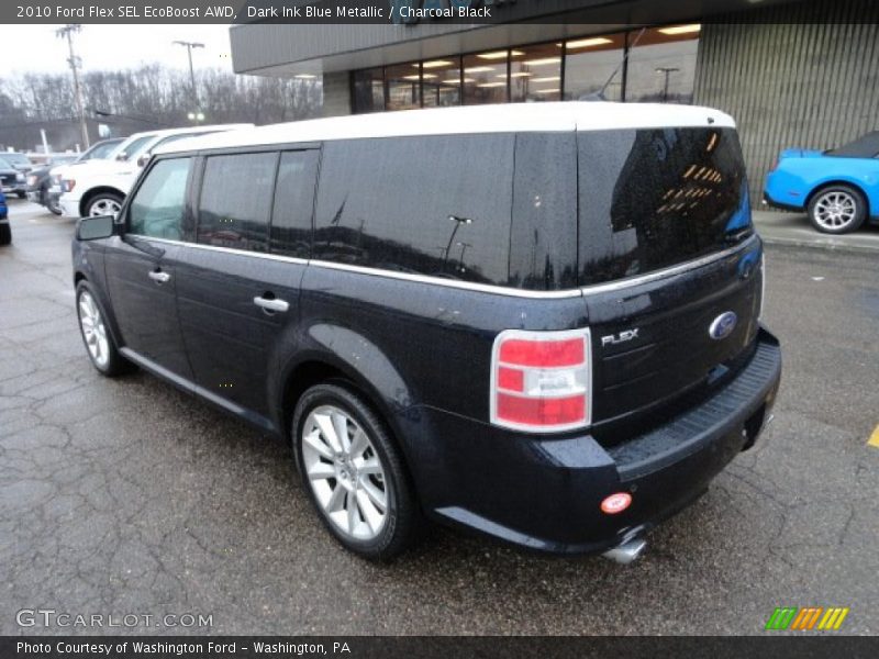 Dark Ink Blue Metallic / Charcoal Black 2010 Ford Flex SEL EcoBoost AWD