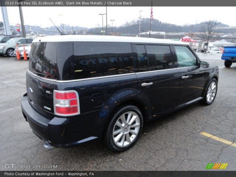 Dark Ink Blue Metallic / Charcoal Black 2010 Ford Flex SEL EcoBoost AWD