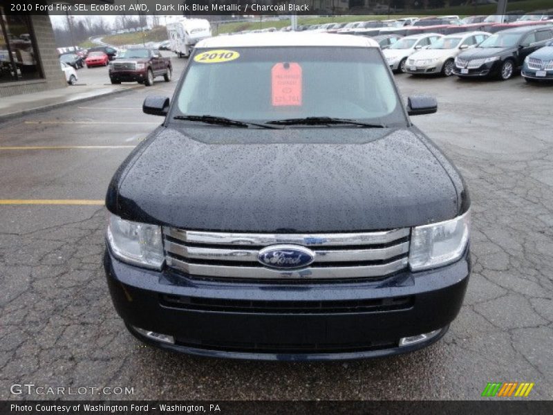 Dark Ink Blue Metallic / Charcoal Black 2010 Ford Flex SEL EcoBoost AWD