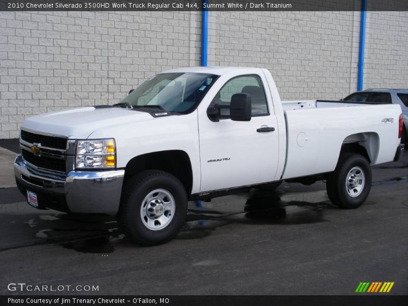 Summit White / Dark Titanium 2010 Chevrolet Silverado 3500HD Work Truck Regular Cab 4x4