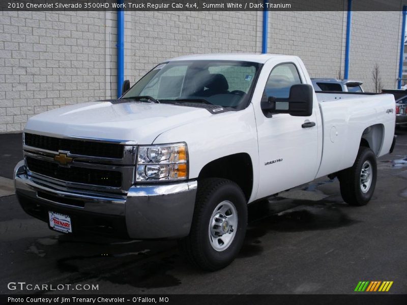 Summit White / Dark Titanium 2010 Chevrolet Silverado 3500HD Work Truck Regular Cab 4x4