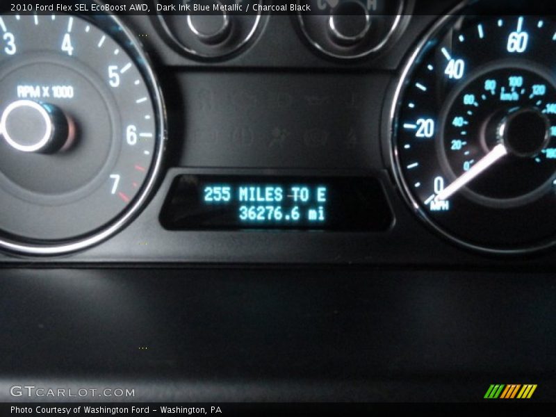 Dark Ink Blue Metallic / Charcoal Black 2010 Ford Flex SEL EcoBoost AWD