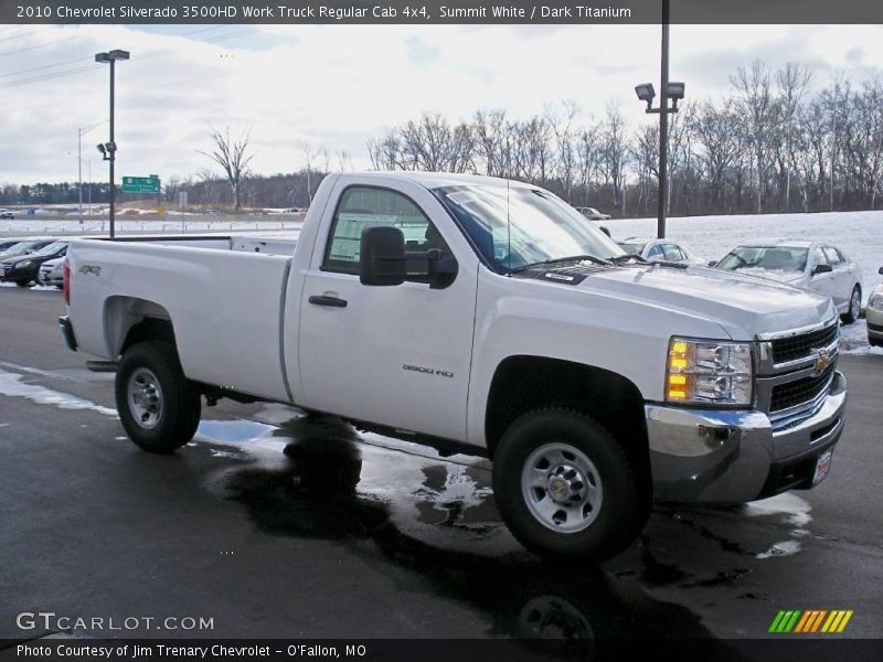 Summit White / Dark Titanium 2010 Chevrolet Silverado 3500HD Work Truck Regular Cab 4x4