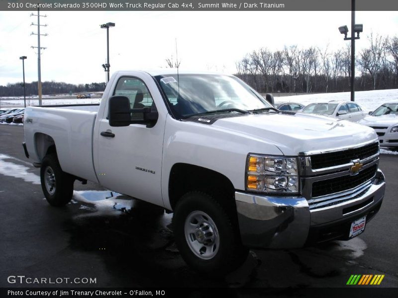 Summit White / Dark Titanium 2010 Chevrolet Silverado 3500HD Work Truck Regular Cab 4x4