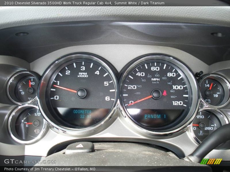 Summit White / Dark Titanium 2010 Chevrolet Silverado 3500HD Work Truck Regular Cab 4x4