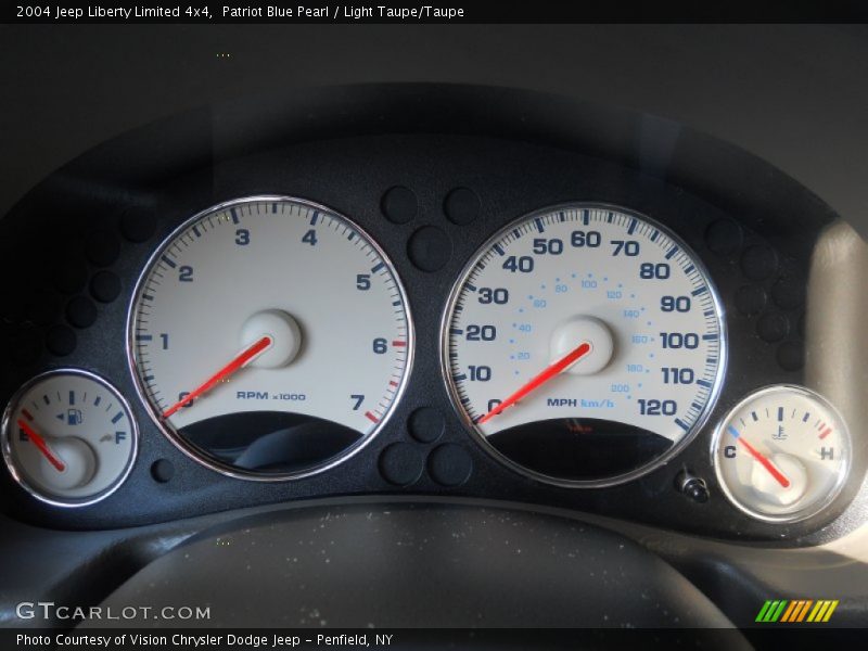 Patriot Blue Pearl / Light Taupe/Taupe 2004 Jeep Liberty Limited 4x4