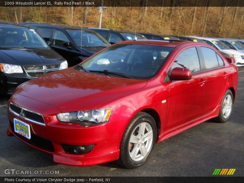 Rally Red Pearl / Black 2009 Mitsubishi Lancer ES