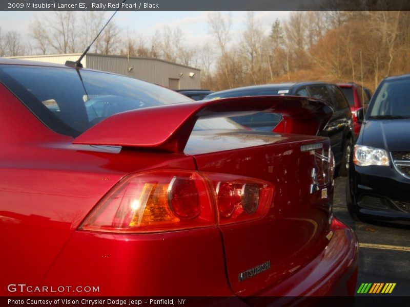 Rally Red Pearl / Black 2009 Mitsubishi Lancer ES