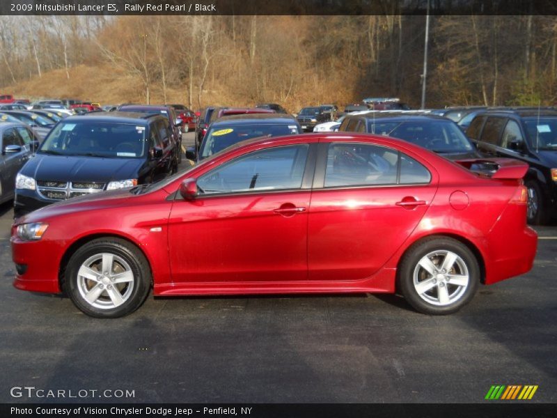 Rally Red Pearl / Black 2009 Mitsubishi Lancer ES